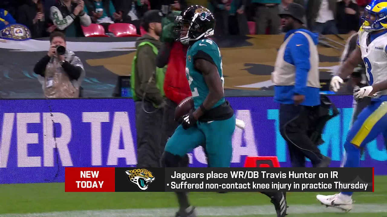 Jacksonville Jaguars wide receiver/cornerback Travis Hunter (knee