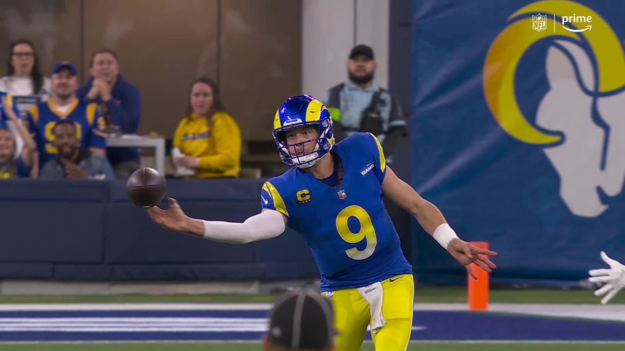 Los Angeles Rams quarterback Matthew Stafford's wicked sidearm throw to