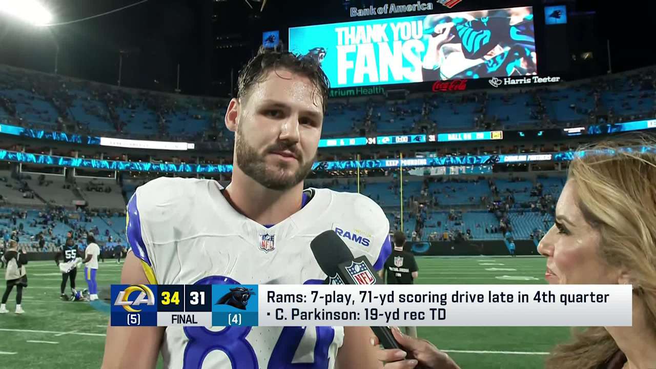 Los Angeles Rams tight end Colby Parkinson commends quarterback Matthew ...