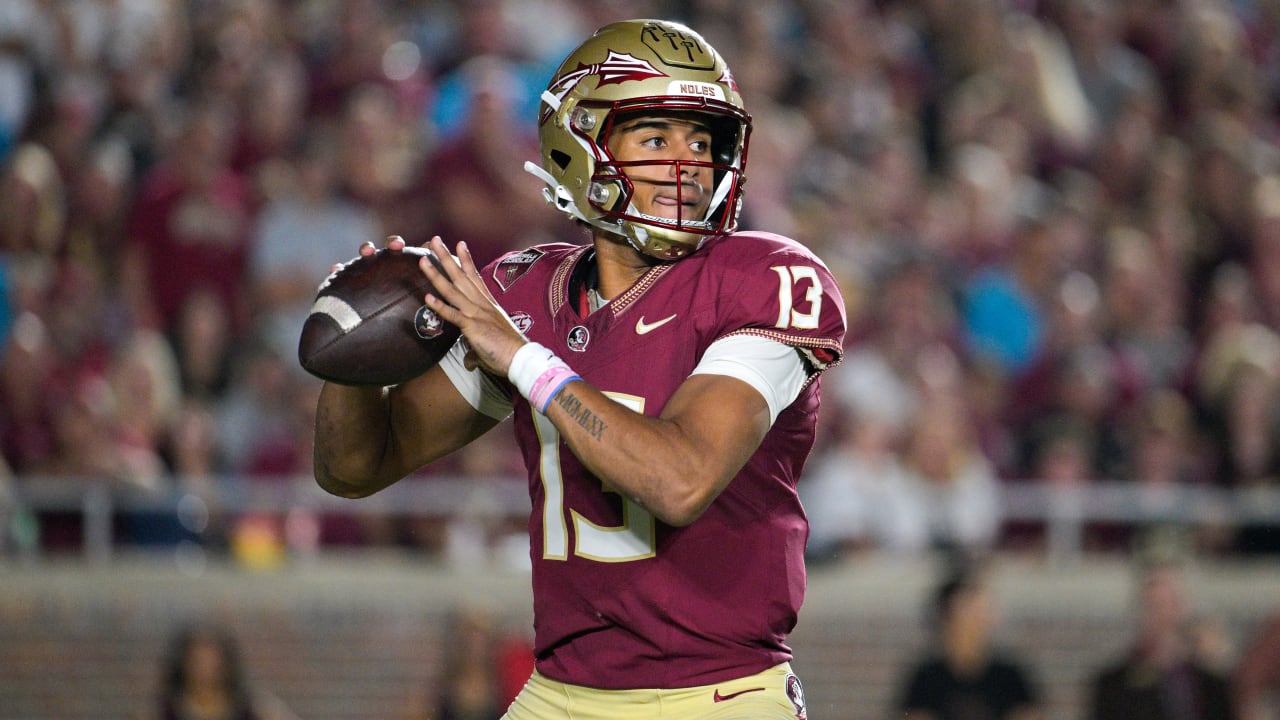 Jets trade up to select Florida State QB Jordan Travis in Round 5 of ...