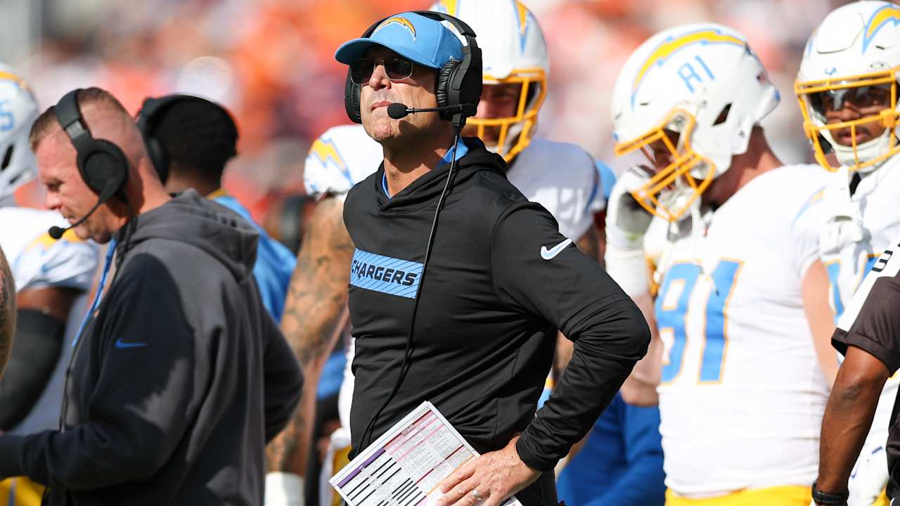 Chargers head coach Jim Harbaugh to wear heart monitor for two weeks; no plan to miss games