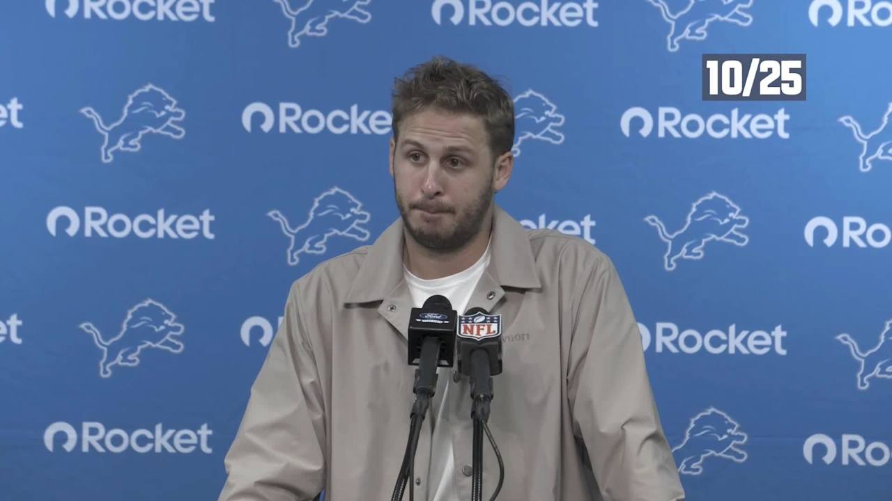Detroit Lions quarterback Jared Goff on Lions clock management to end ...