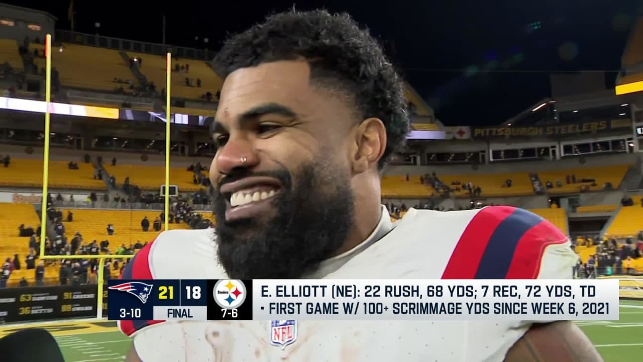 New England Patriots running back Ezekiel Elliott discusses Patriots ...