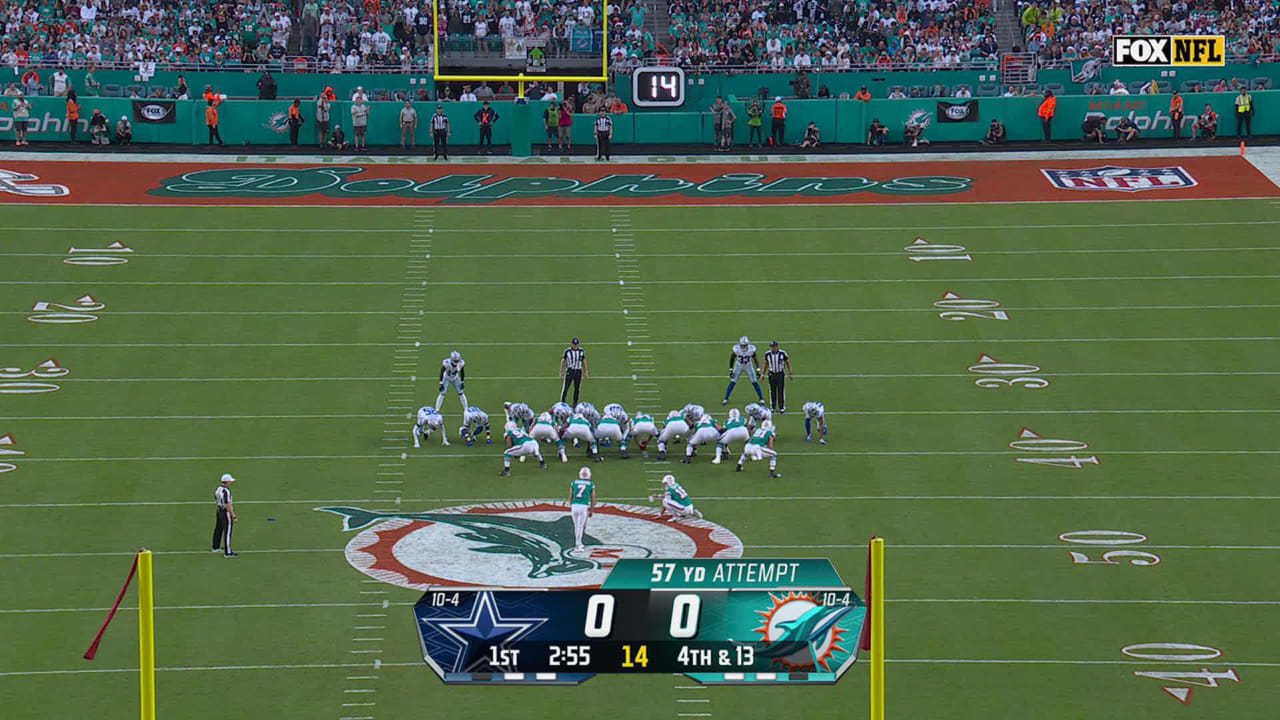 Kicker Jason Sanders' 57-yard FG opens scoring in Dallas Cowboys-Miami ...