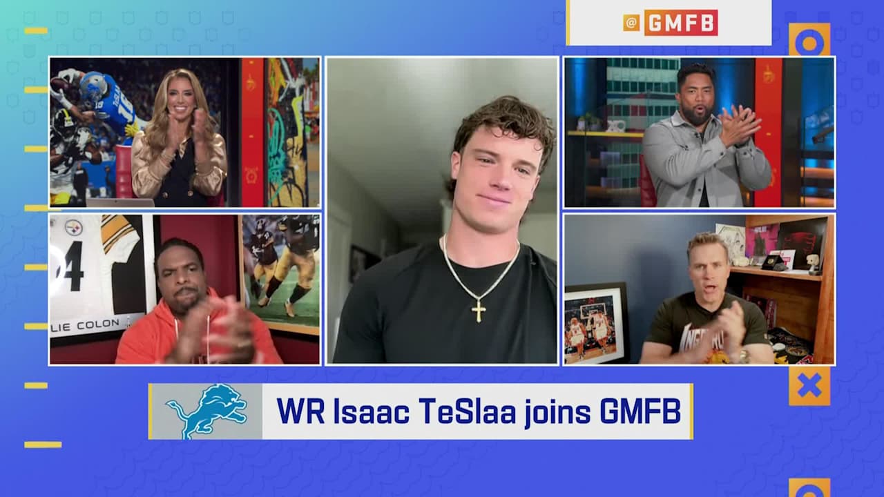 Lions WR Isaac TeSlaa joins 'GMFB' to discuss his second year in the league