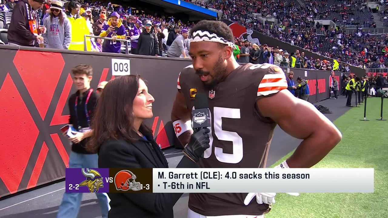 Cleveland Browns defensive end Myles Garrett on facing Vikings depleted  O-Line | 'NFL GameDay Kickoff'