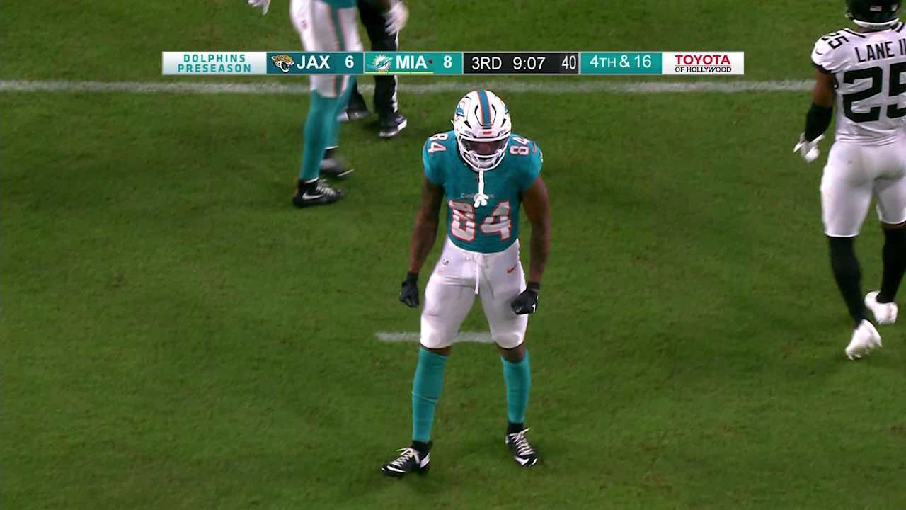 Miami Dolphins wide receiver Erik Ezukama's dangerous catch results in ...