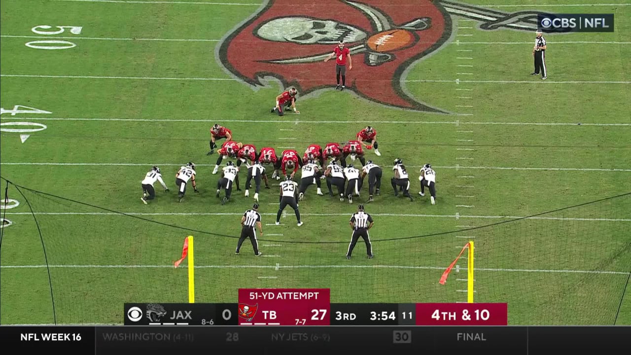 Tampa Bay Buccaneers kicker Chase McLaughlin's 51yard field goal