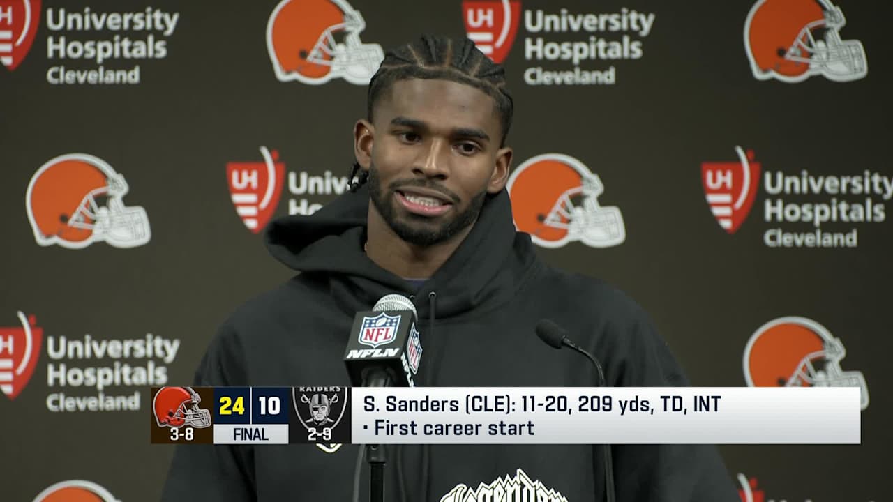 Cleveland Browns quarterback Shedeur Sanders speaks on silencing