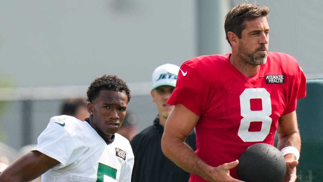 Aaron Rodgers, Garrett Wilson downplay animated exchange during Jets practice: ‘It’s about winning’