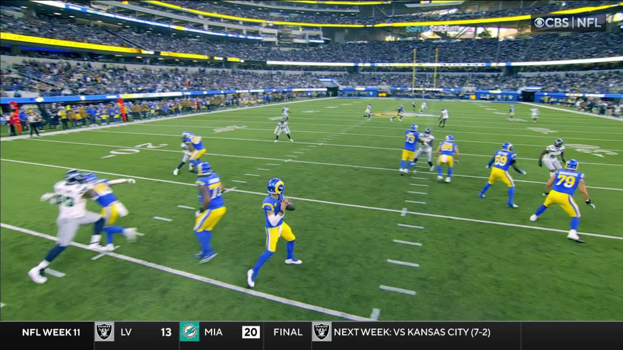 Los Angeles Rams Quarterback Matthew Stafford Unloads 32-yard Dime To ...