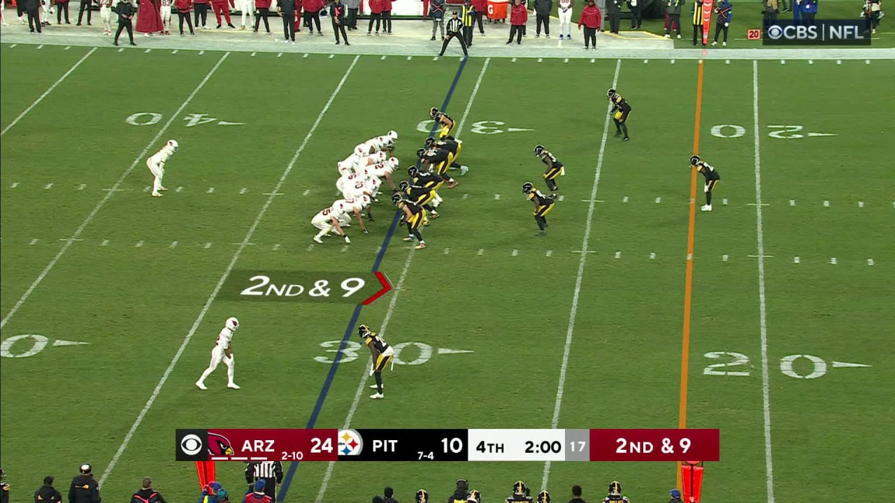 Arizona Cardinals running back James Conner rumbles forward for 11yard