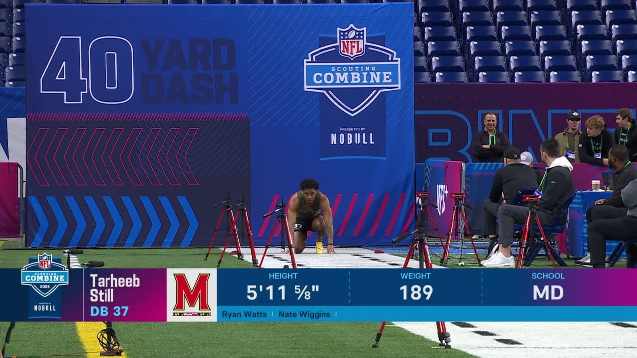 Cornerback Tarheeb Still Runs Official 4.52-second 40-yard Dash At 2024 ...