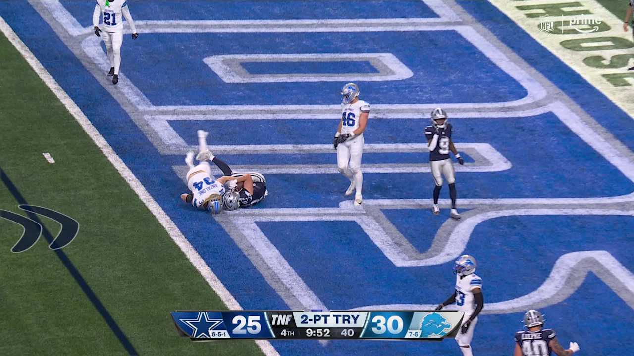 Dallas Cowboys quarterback Dak Prescott's two-point conversion attempt ...