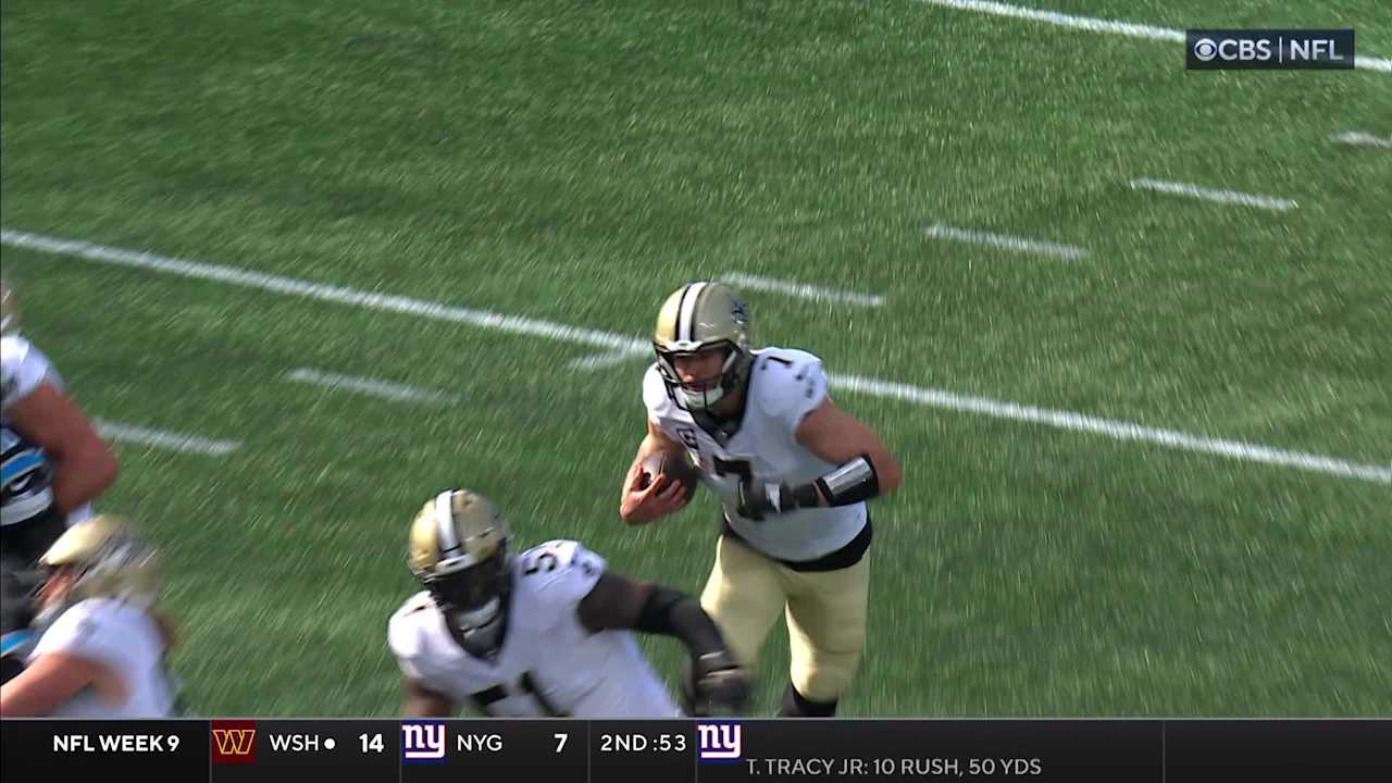 New Orleans Saints tight end Taysom Hill's 30th career rush TD restores