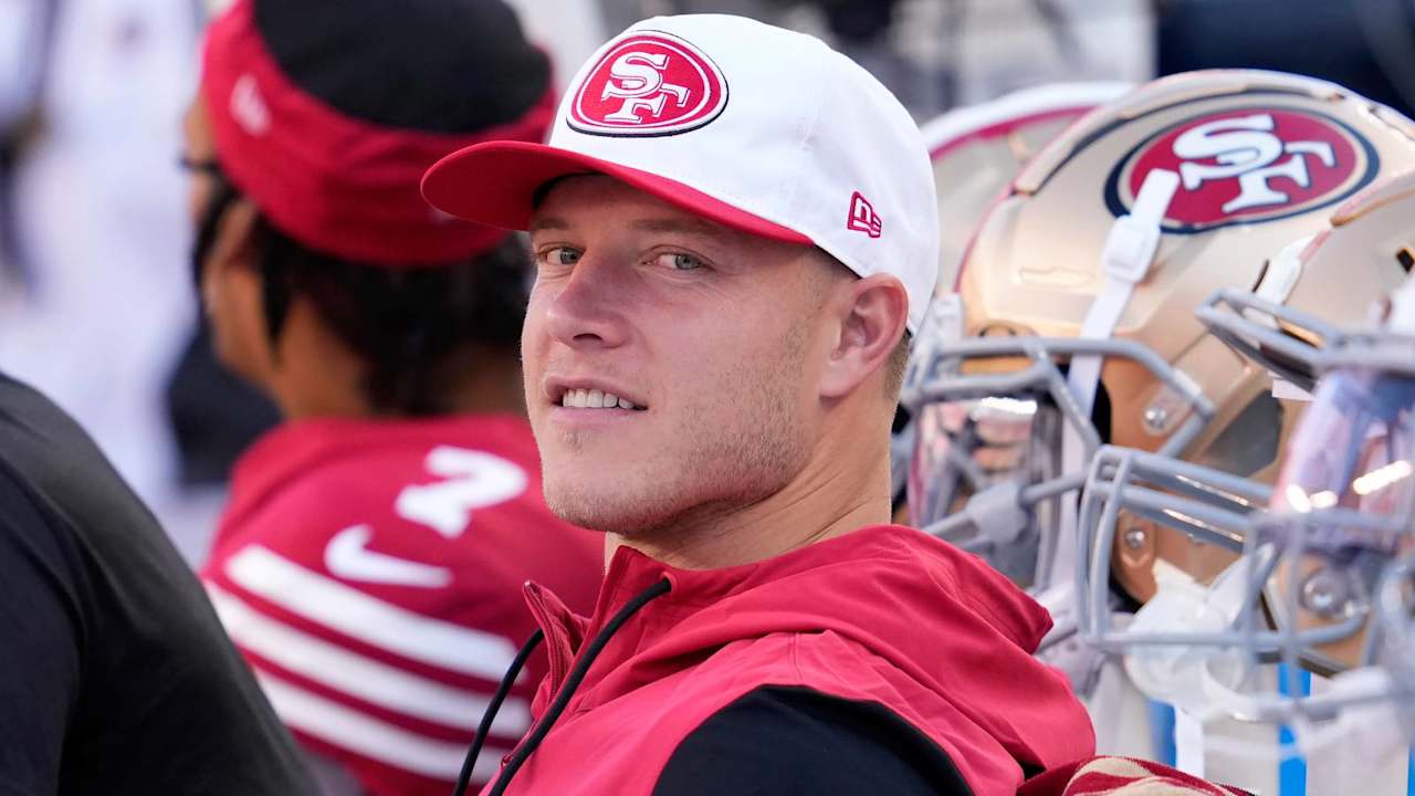 Niners forward Christian McCaffrey (Achilles) is targeting a November return after receiving treatment in Germany