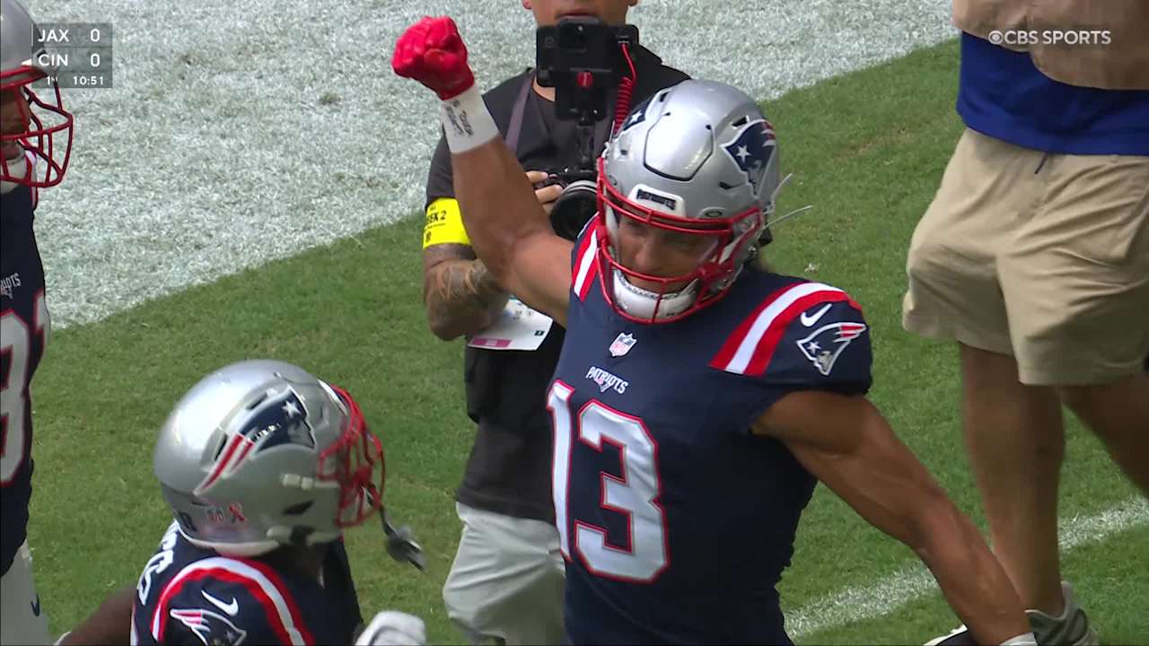 New England Patriots wide receiver Mack Hollins catches first TD as ...