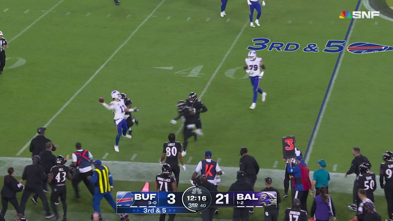 Can'tMiss Play Buffalo Bills quarterback Josh Allen HEAVES adlibbed