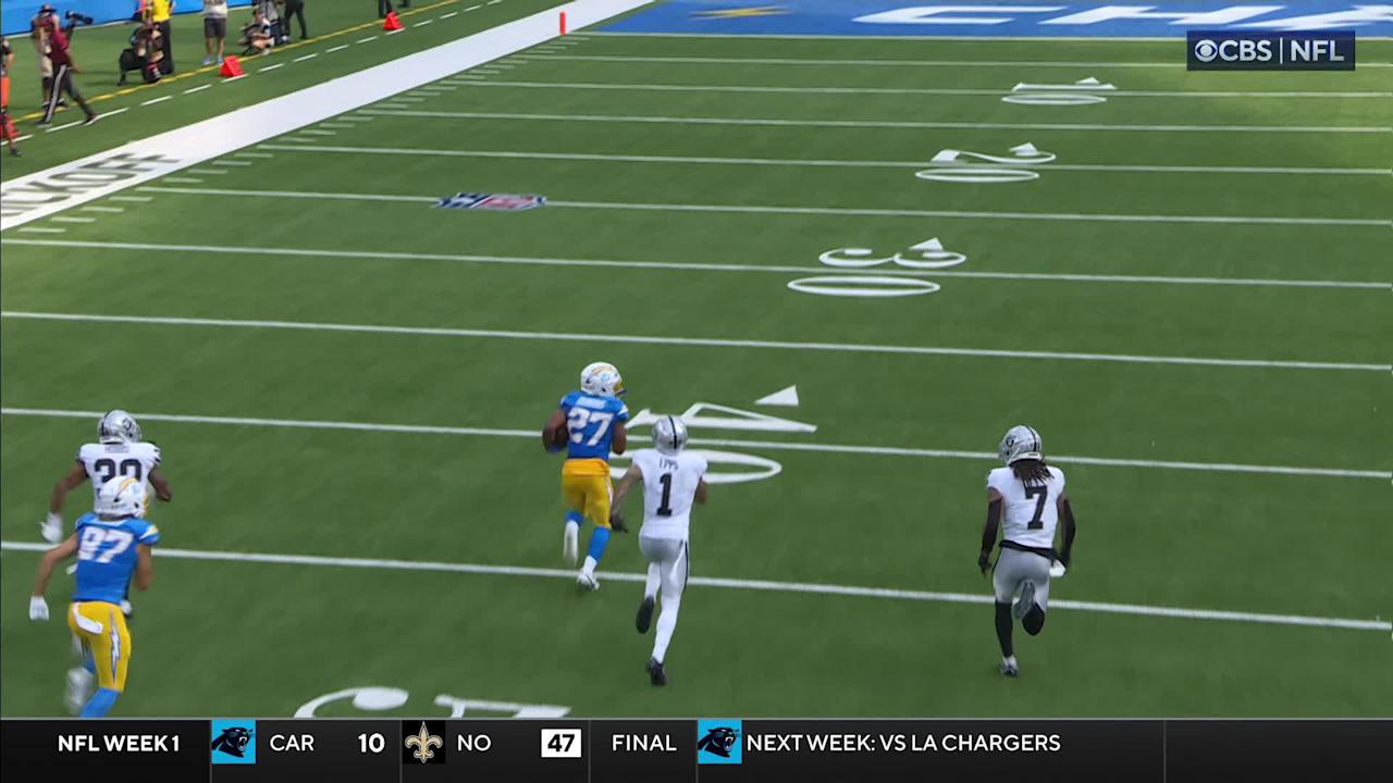 Can'tMiss Play 61yard rush! Los Angeles Chargers running back J.K