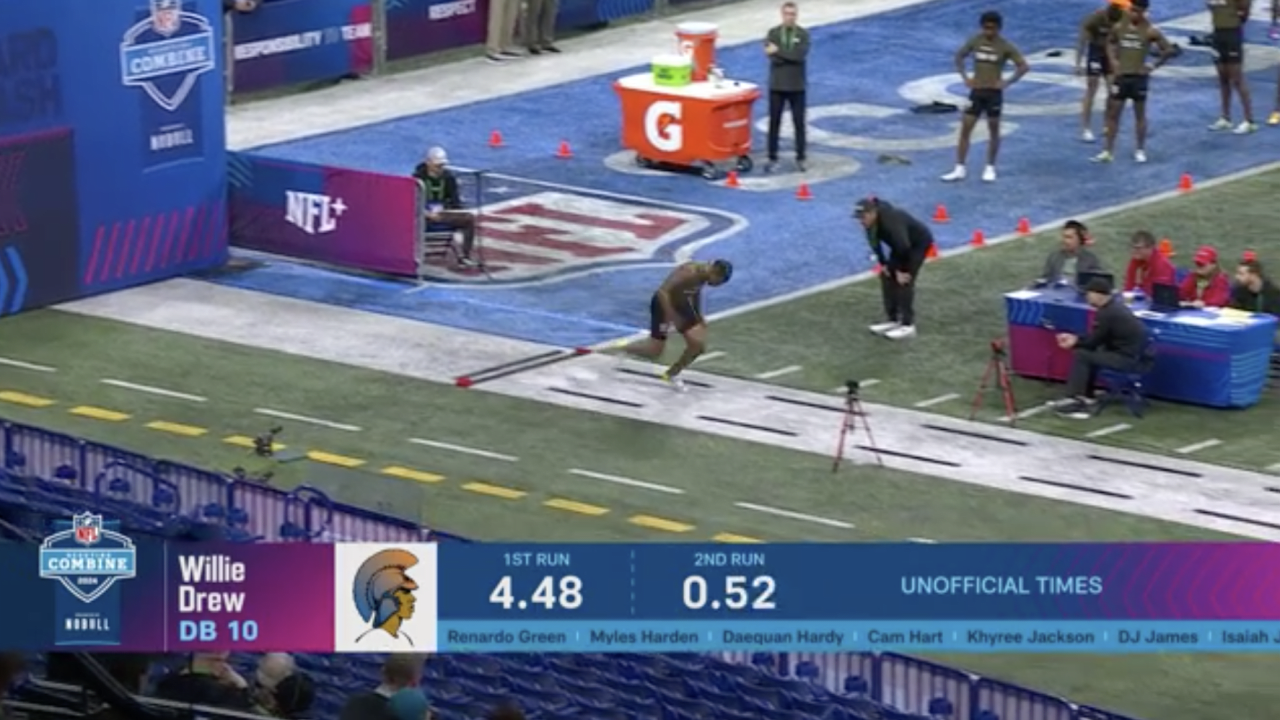 Cornerback Willie Drew Runs Official 4.46-second 40-yard Dash At 2024 ...