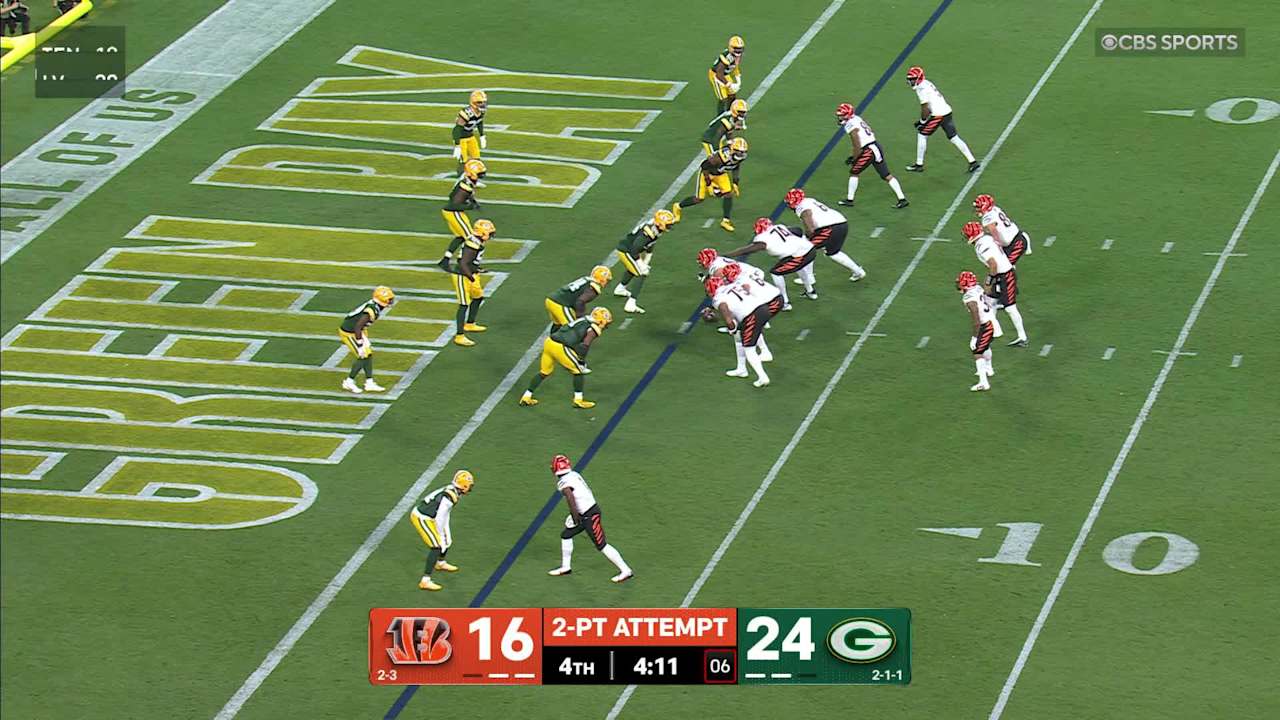 Cincinnati Bengals quarterback Joe Flacco's two-point-conversion pass ...