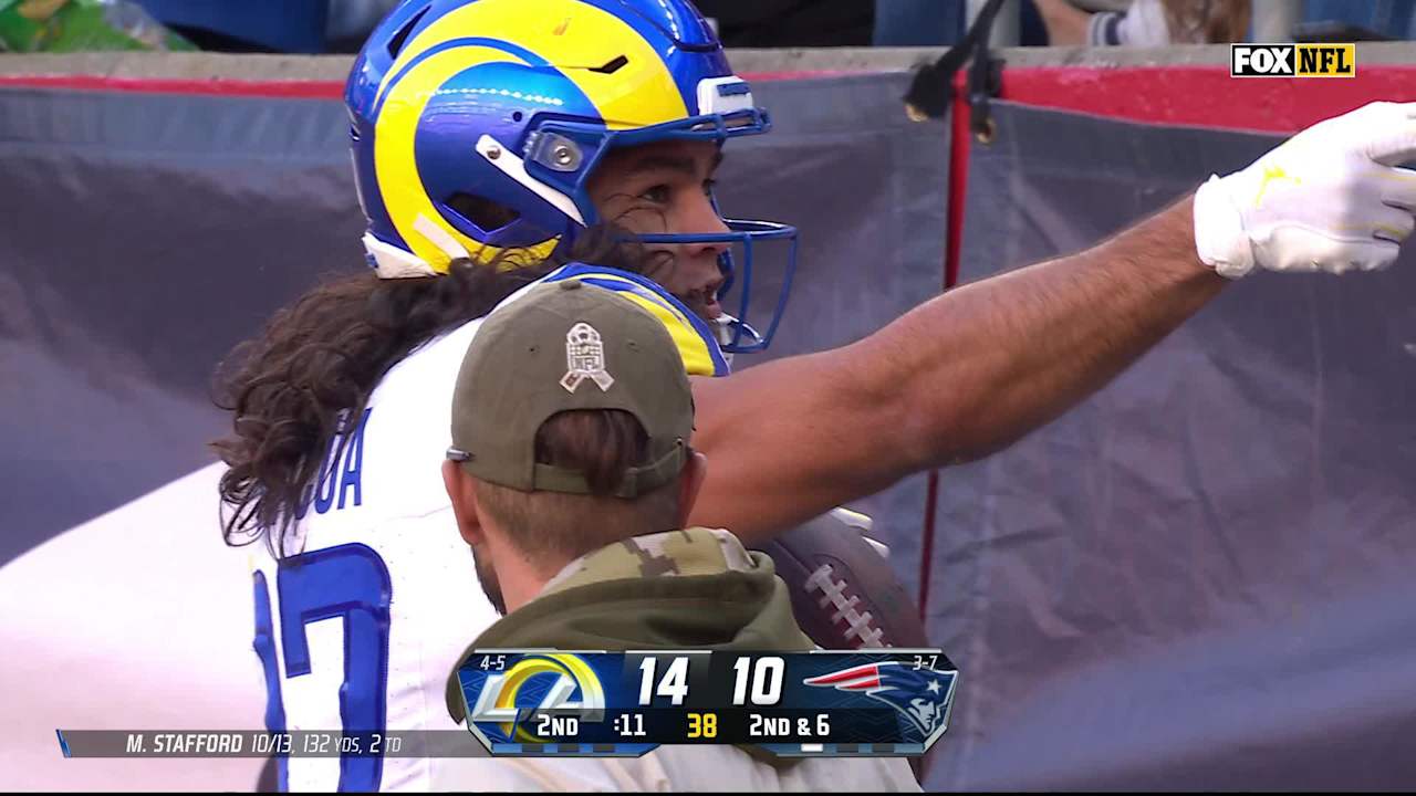 Los Angeles Rams wide receiver Puka Nacua's sixth catch of first half ...