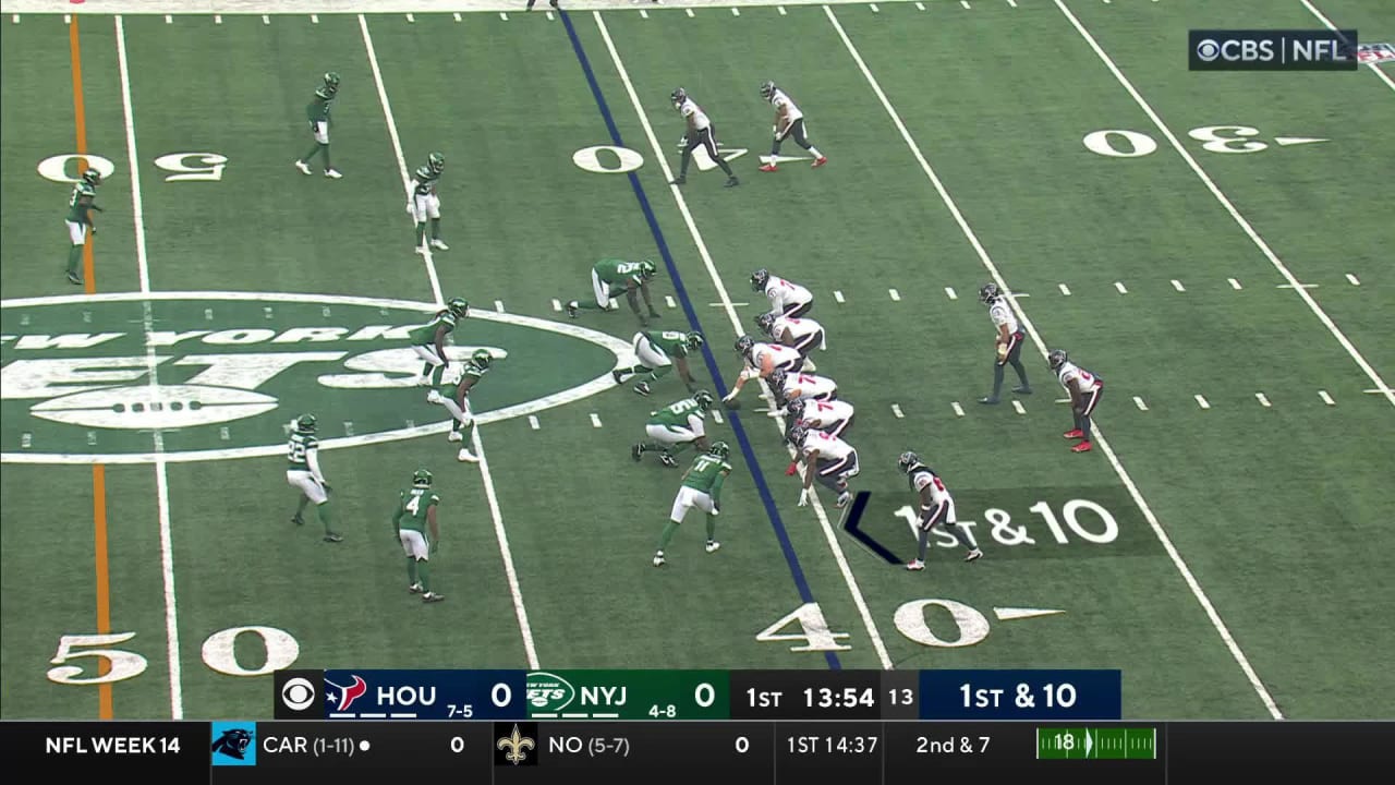 New York Jets cornerback Sauce Gardner engulfs Houston Texans wide