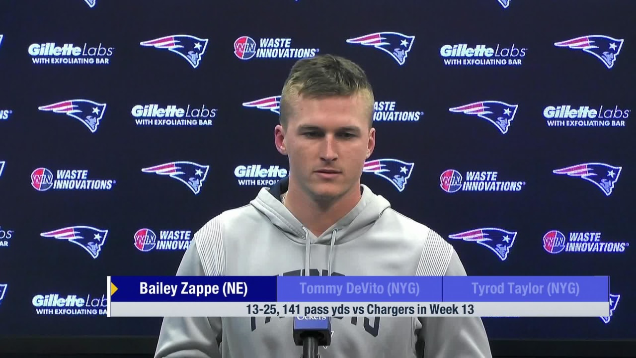 New England Patriots Quarterback Bailey Zappe On Possible Week 14 Start ...