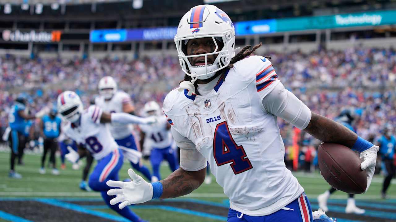 Bills' James Cook gashes Panthers for 216 yards in win: 'When you have James Cook, you let him cook'
