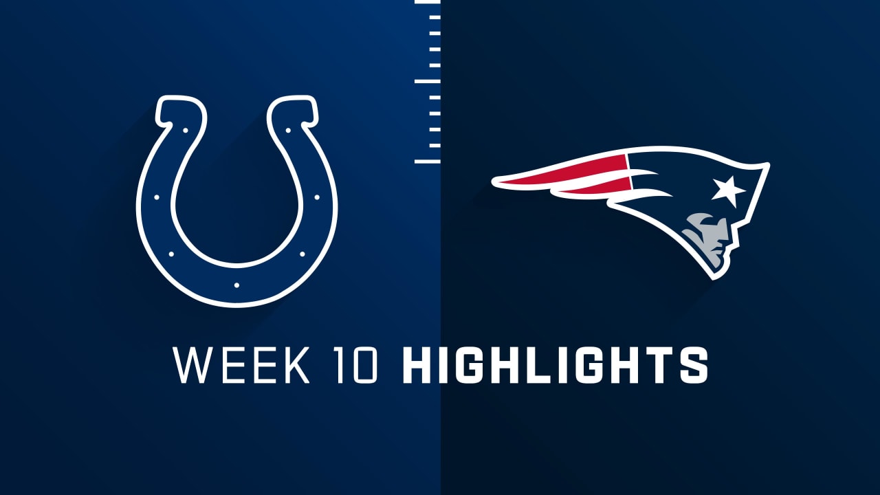 Indianapolis Colts vs. New England Patriots highlights Week 10