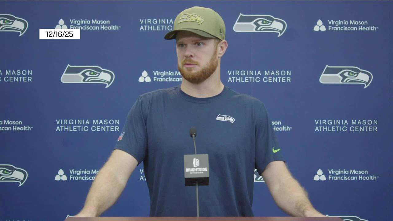 Seattle Seahawks quarterback Sam Darnold speaks on improving execution  ahead of rematch with Los Angeles Rams