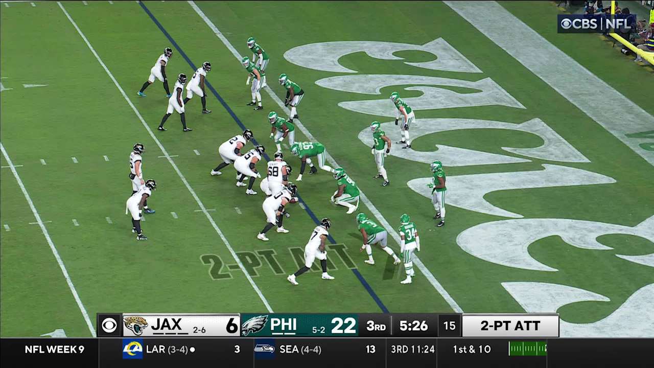 Jacksonville Jaguars quarterback Trevor Lawrence's twopointconversion