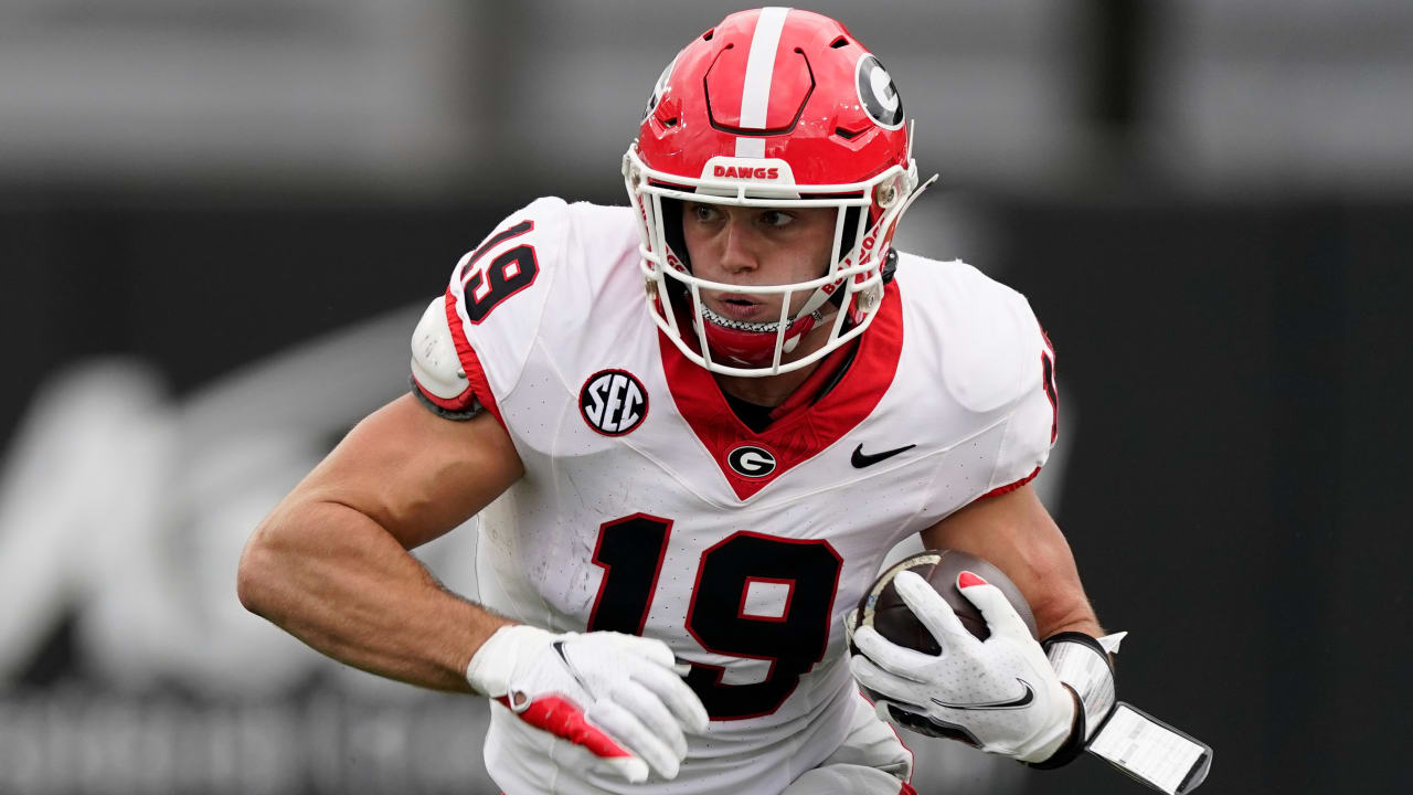 Fourround 2024 NFL mock draft Jets take TE Brock Bowers Chiefs trade up for speedster in Round 1  NFLcom