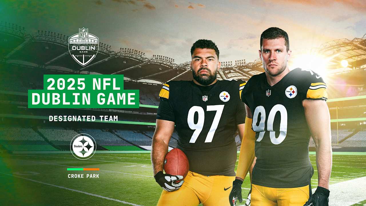 Historic first regular-season NFL game in Ireland to be played in Dublin in 2025; Steelers designated team