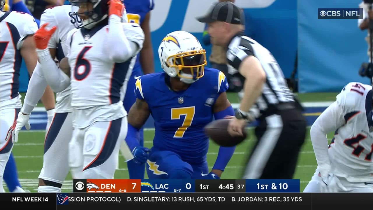 Los Angeles Chargers quarterback Justin Herbert's 12yard laser to