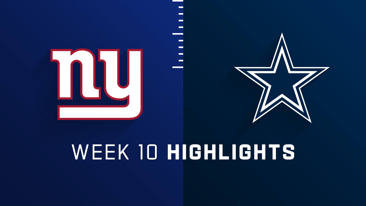 New York Giants vs. Dallas Cowboys highlights Week 10
