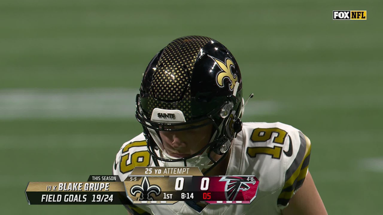 New Orleans Saints kicker Blake Grupe sinks 25yard FG for Saints first