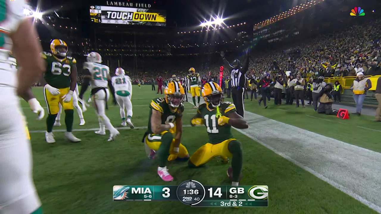 Green Bay Packers wide receiver Jayden Reed goes back for seconds for ...