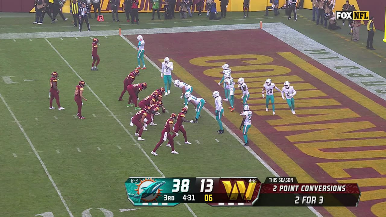 Washington Commanders quarterback Sam Howell's two-point-conversion ...