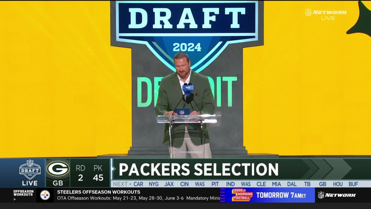 Green Bay Packers select offensive tackle Edgerrin Cooper with No. 45 ...