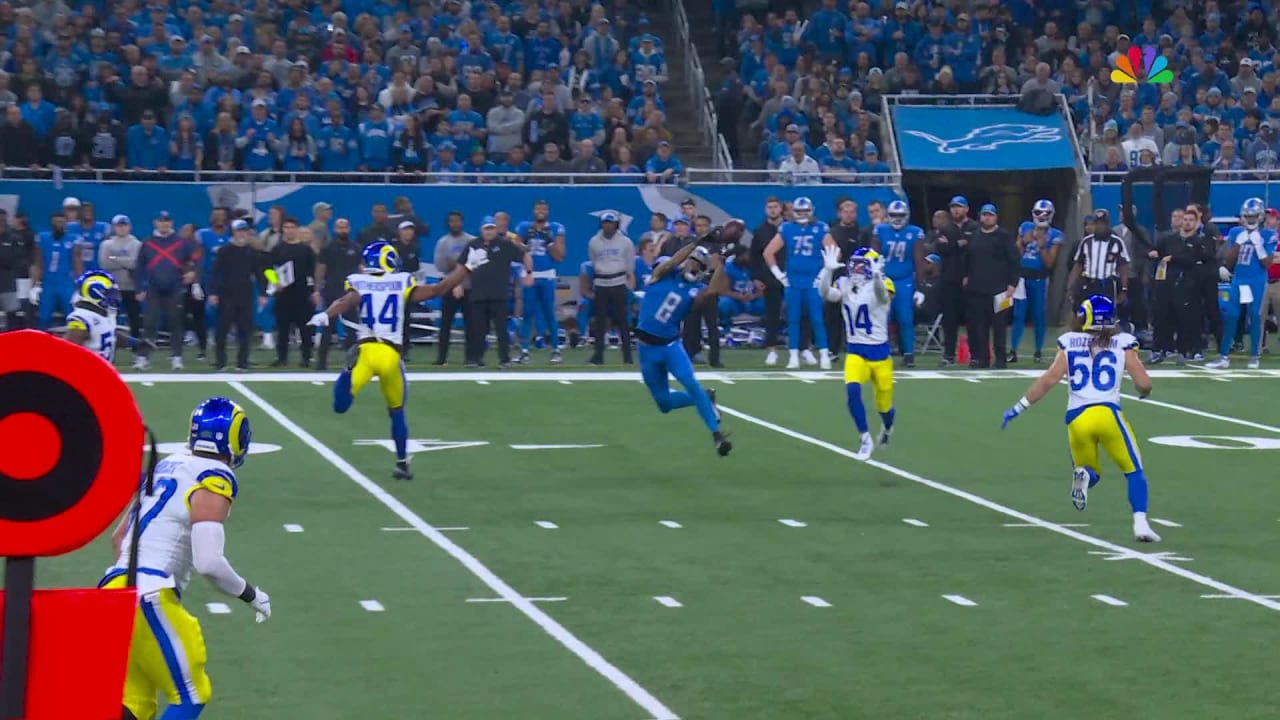Detroit Lions quarterback Jared Goff's 24-yard strike to ex-Los Angeles ...