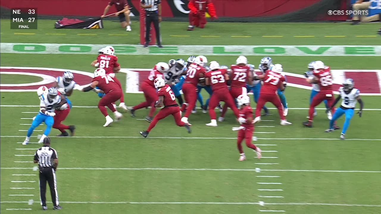 Arizona Cardinals running back James Conner's first rush TD of 2025 ...
