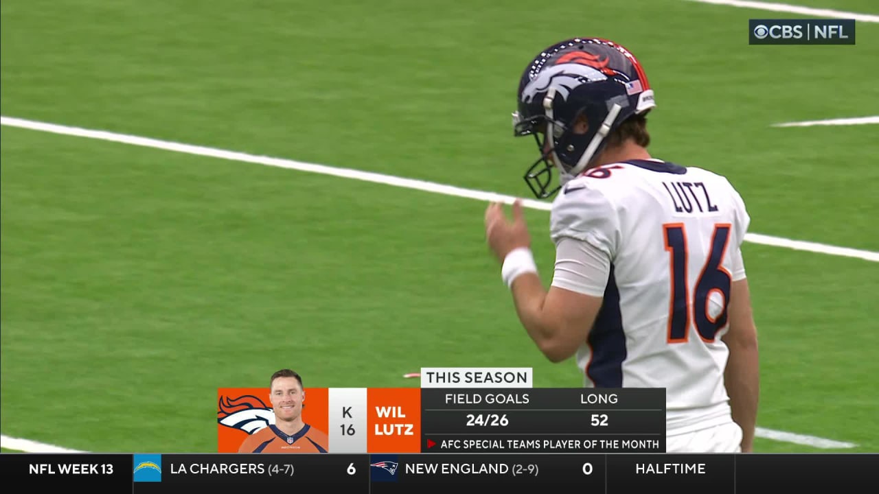 Kicker Wil Lutz's 34yard field gets Denver Broncos on board vs