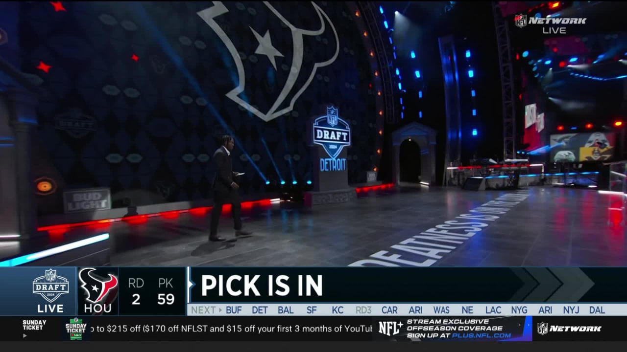 Houston Texans select offensive tackle Blake Fisher with No. 59 pick in ...