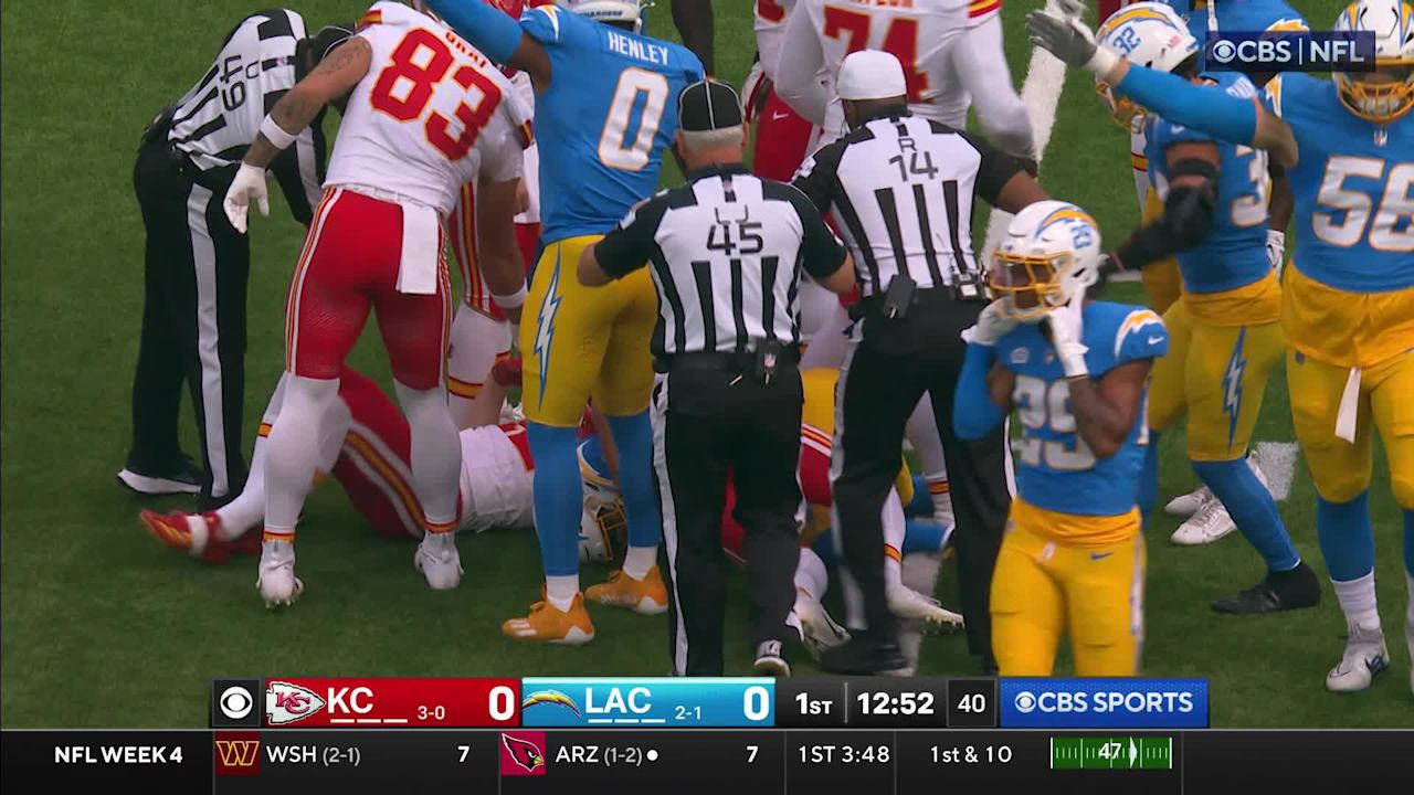 Kansas City Chiefs running back Carson Steele's second lost fumble of