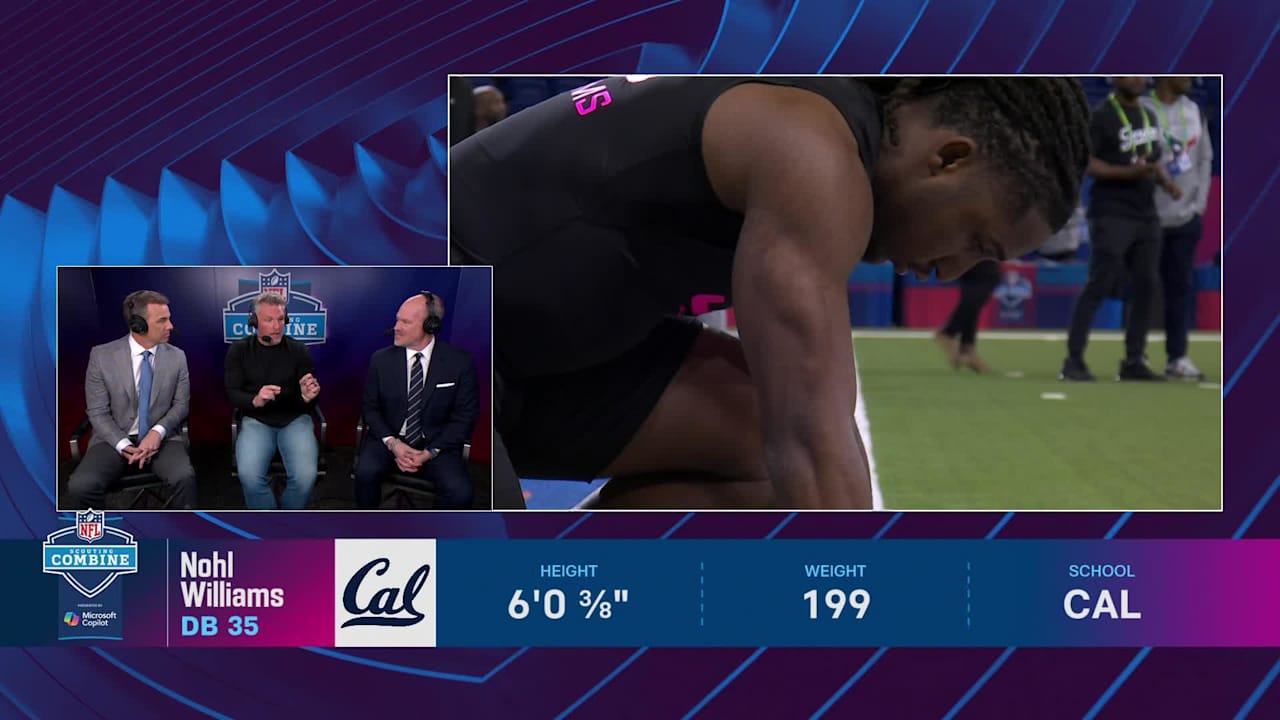 Cornerback Nohl Williams runs official 4.50-second 40-yard dash at 2025 ...