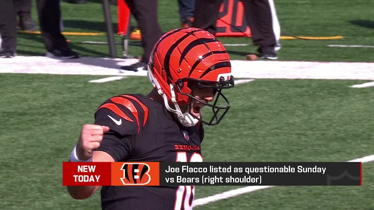 Cincinnati Bengals quarterback Joe Flacco (shoulder) listed as ...