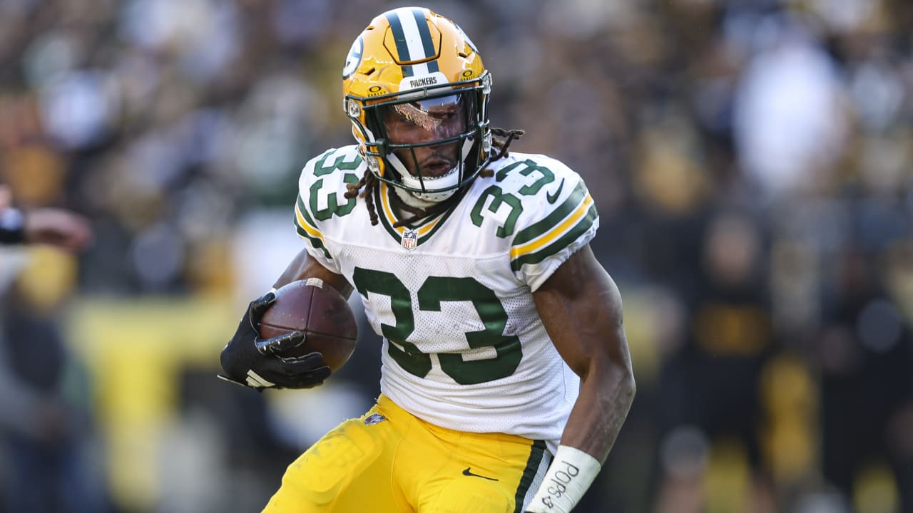Packers RB Aaron Jones (knee) unlikely to play vs. Lions on Thanksgiving