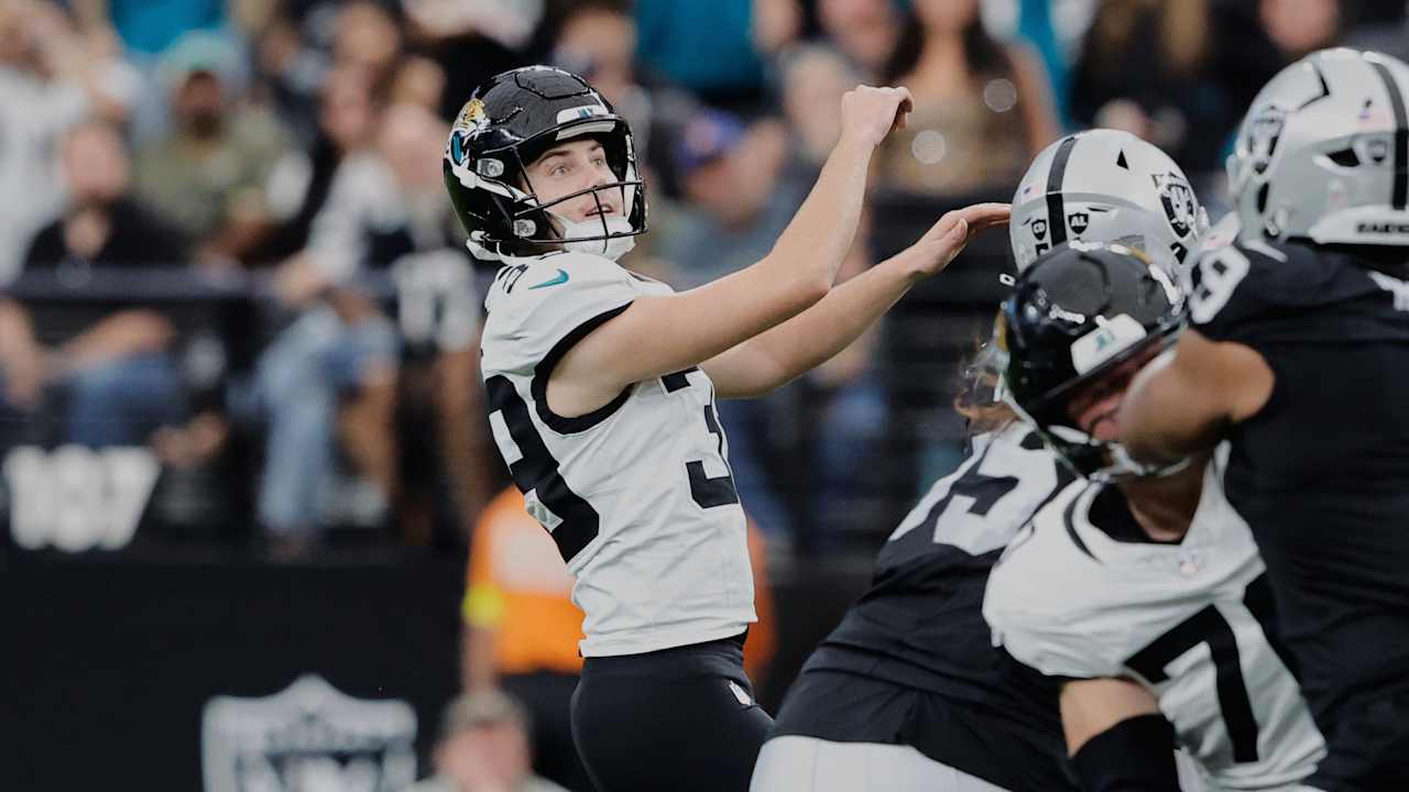 Image for Jaguars kicker Cam Little sets NFL record with 68-yard field goal vs. Raiders