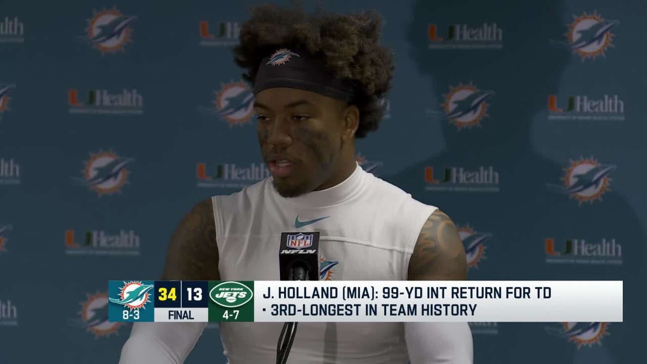 Miami Dolphins Cornerback Jevon Holland Speaks On His 99-yard Pick-six ...